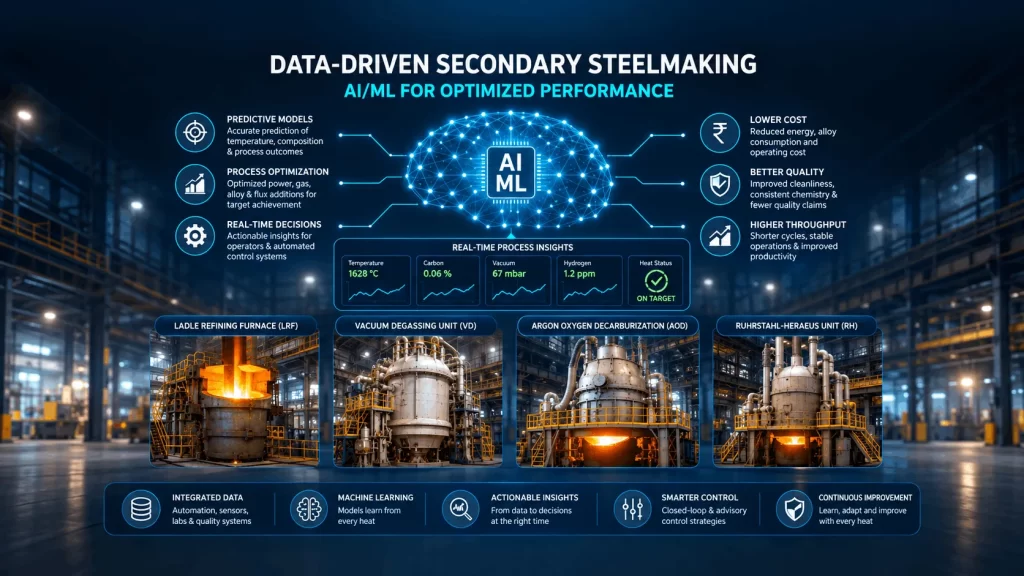 Future of Data-Driven Steelmaking: Practical AI/ML For Secondary Metallurgy (LRF/VD/AOD/VOD/RH)